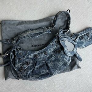 Balenciaga Denim Cagole Bag